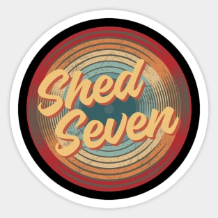 shed seven vintage circle Sticker